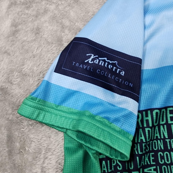 Primal Shirt VBT Biking Vacations Mens Medium Blue Green Xanterra Cycling Jersey - Picture 5 of 14